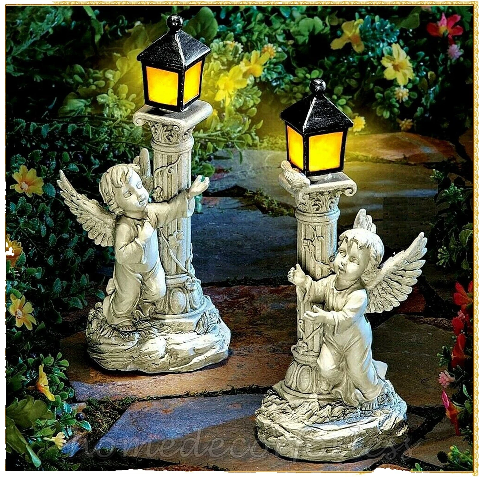 Lantern Multicolor Outdoor Statues