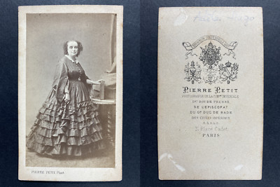 Pierre Petit, Paris, Adèle Hugo Vintage cdv albumen print.Adèle Julie Victoire
