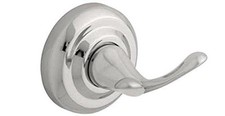 4602PC Kelsie Bath Double Robe Hook Chrome Finish