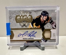 2022 LEAF TWIG SIGS LUMBER Mario Lemieux Auto Penguins Game Used Stick 1/1!