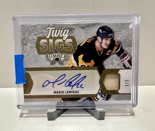 2022 LEAF TWIG SIGS LUMBER Mario Lemieux Auto Penguins Game Used Stick 1/1!