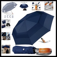 Large Folding Golf Umbrella - Compact Mens Umbrellas Travel Rain and Windproo...