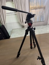 Manfrotto 756B Professional Camera Tripod 700RC2 Fluid Head Video DSLR Italy