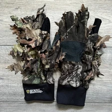 Scent Blocker Camouflage Camo Ghillie Hunting Gloves XL/2XL Leafy Polyester