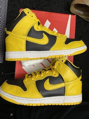 Nike Dunk SP 2020 High Iowa Canary Pollen White Black Yellow Maize - Size 9.5