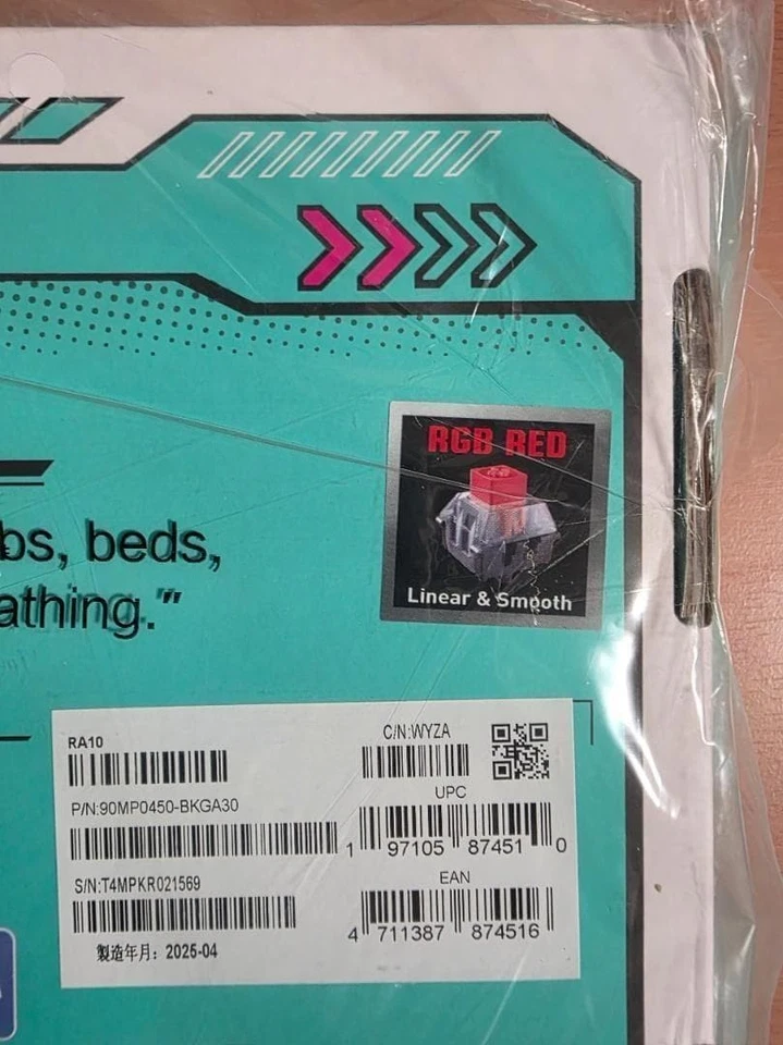 Hatsune Miku Collaboration Keyboard Red Axis ASUS - Image 3 of 4