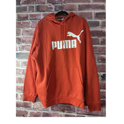 PUMA Essentials Big Logo Pullover Fleece Hoodie w/ Pockets Men s XL Red