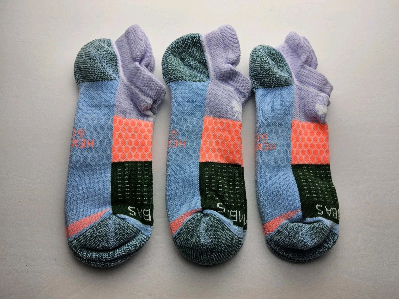 Bombas Hex-Tec Golf Athletic Ankle Socks Lot Of 3 Pairs Size M