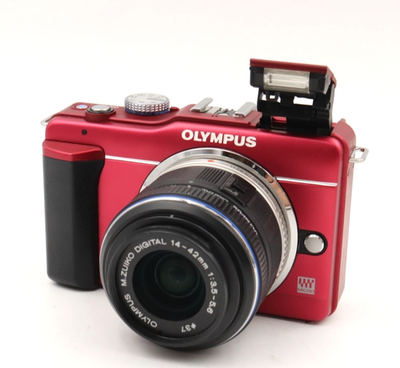 OLYMPUS PEN E-PL1S/M ZUIKO14-42mm (良品） OLYMPUS PEN E-PL1s Mirrorless Camera Red 12MP M.Zuiko 14-42mm f