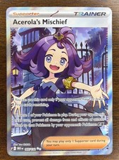 Acerola's Mischief 165/132 Ultra Rare Mega Evolution Pokemon TCG Holo Near Mint