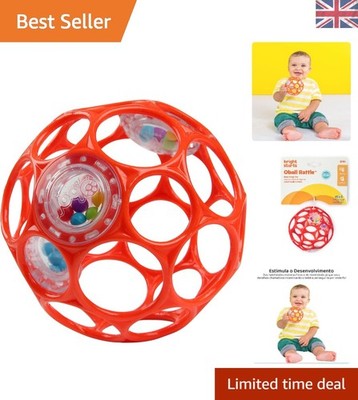 Leuchtend rote Oball Rassel - leicht zu greifen, BPA-freies Kleinkindspielzeug für Feinmotorik
