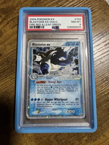 Pokemon TCG 2004 Blastoise ex 104/112 EX FireRed & LeafGreen Holo PSA 8