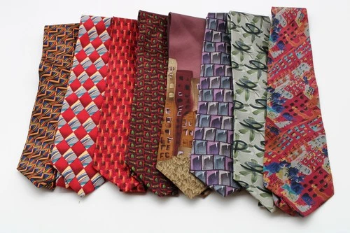 Lot of 8 Jerry J. Garcia Ties Assorted Collections Silk Neckties Asst Sizes - product listing photo