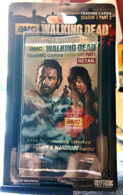 2014 CRYPTOZOIC AMC THE WALKING DEAD SEASON THREE PART 2 RETAIL BLISTER PACK