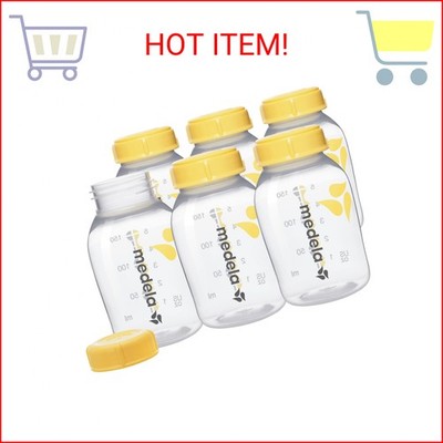 Medela Breast Milk Collection and Storage Bottles with Solid Lids - 6pk/5oz-150m
