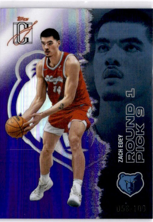 2025-26 Topps Signature Class #23 Zach Edey Purple #/100