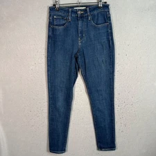 Levis Womens 721 High Rise Skinny Jeans Size 27 Denim Cotton Blend
