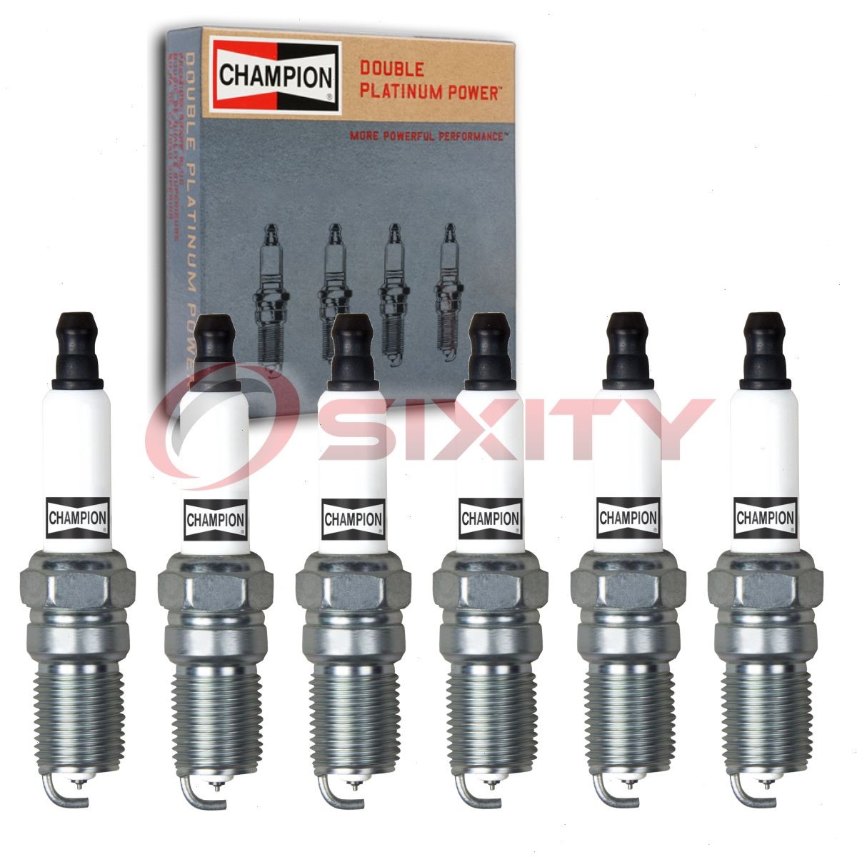 6 pc Champion Double Platinum Spark Plugs for 1997-2005 Chevrolet Venture mu