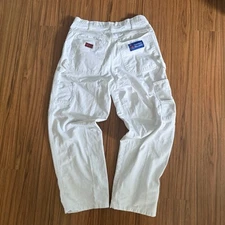 Sherwin Williams Mens 36x30 Carpenter Pants White Grunge Distressed Thrashed G2