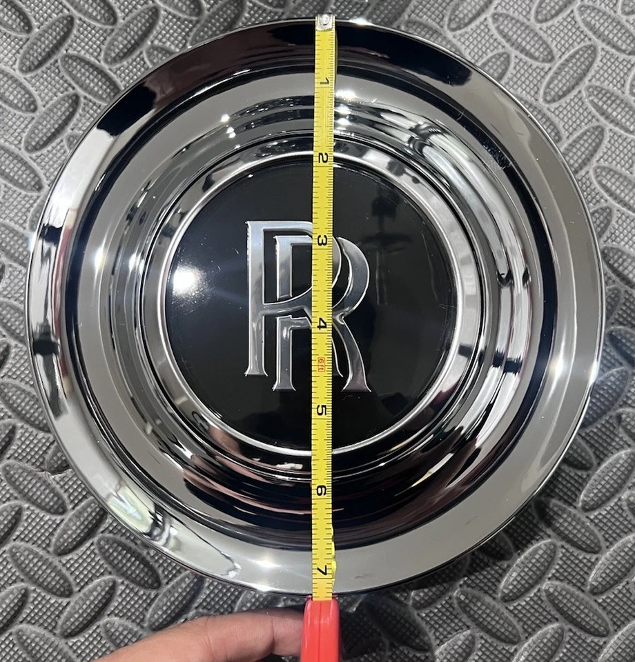 4 Pc Floating Chrome Wheel Center Caps for Rolls Royce 7.2in | ОEМ Quality - Image 4 of 4