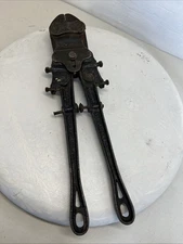 VTG Carolus Sterling 14” Cast Iron Bolt Cutter 1/4 Bolts 3/16 Rods 1900s