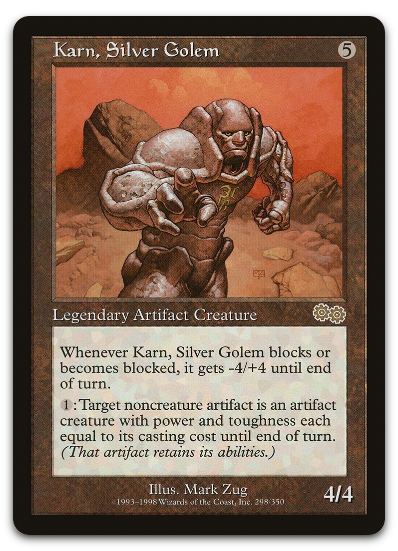 Karn, Silver Golem #298 (NM) Urza's Saga USG Magic MTG
