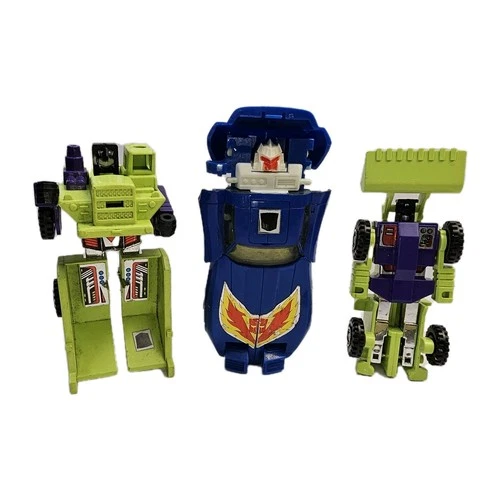 LOT 3 Vintage 1984 G1 Transformers Tracks Scrapper Dump Truck Hasbro Takara READ