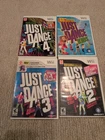 New ListingJust Dance Kids , 2, 3, 4 Lot for Wii w/ inserts, untested