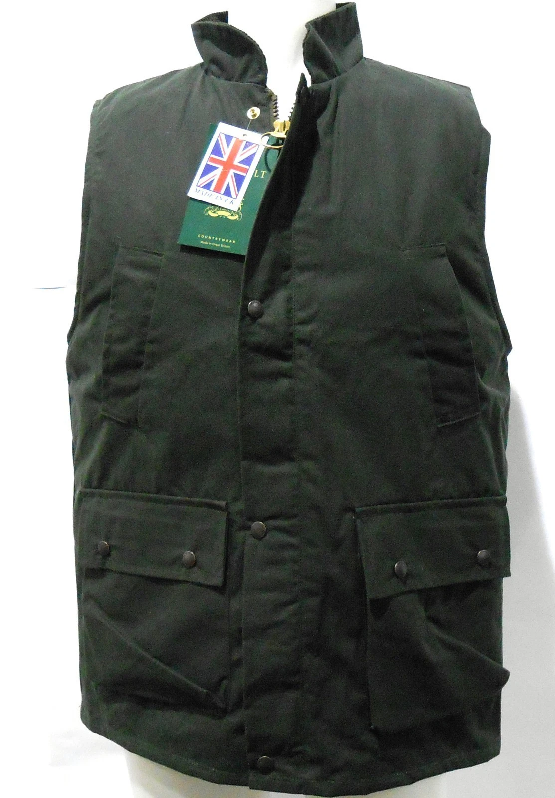 NEW WAX GILET BODYWARMERS OILED CHECK LINING HUNTING FISHING FARMING S-5XL