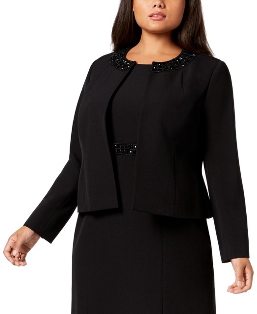 black jacket dress plus size