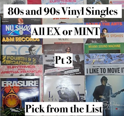 1980er & 1990er Jahre Hit Vinyl Singles - Wählen Sie aus 250 Schallplatten (alle EX oder NEUWERTIG) 7 Zoll 45 U/min