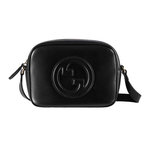 GUCCI Blondie Small $2300 Black Smooth Leather Shoulder Bag New & Authentic