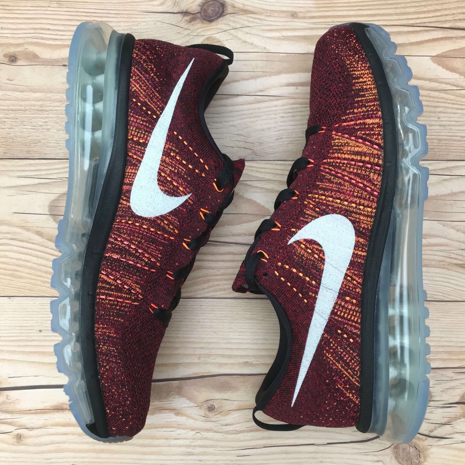*New* Nike Flyknit Air Max Men’s Size 10 / EUR 44 Team Red *RARE* image 5