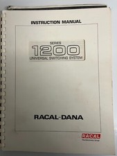 RACAL-DANA SERIES 1200 UNIVERSAL SWITCHING SYSTEM  INSTRUCTION MANUAL VINTAGE