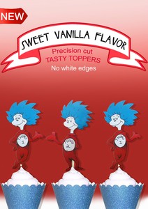 Dr Seuss Thing 1 Thing 2 Edible Vanilla Wafer 15 Cupcake Cake