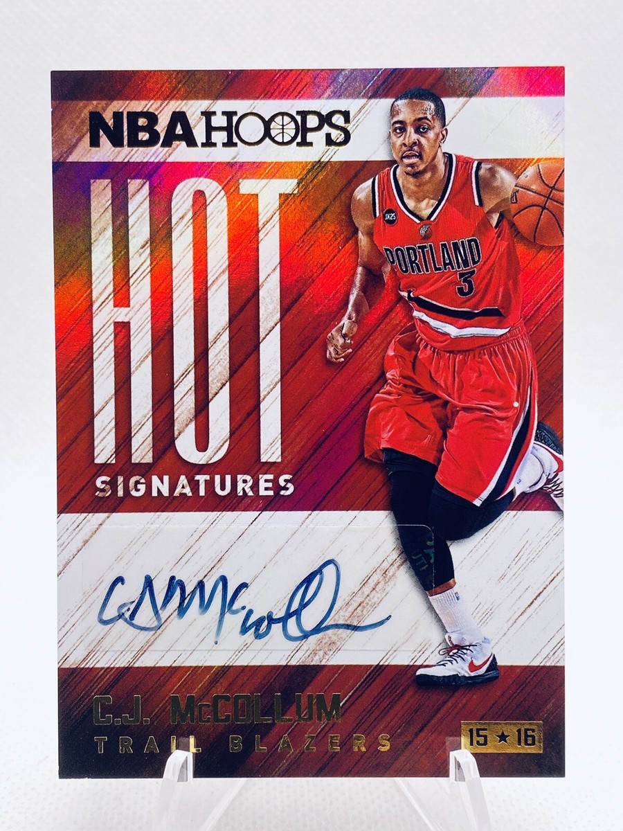 C.J. MCCOLLUM 2015-16 Panini NBA Hoops Hot Signatures Auto