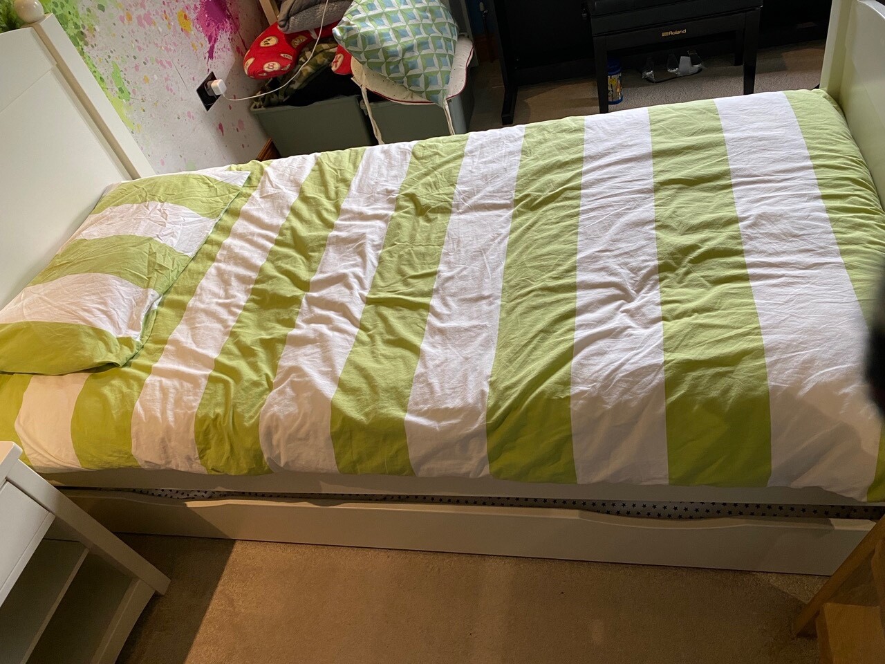 Feather And Black Noah Single Bed, Trundle Bed and Mattresses eBay