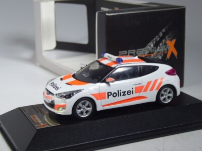 (KI-05-34) PremiumX PRD272 Hyundai Veloster 2012 Polizei Schweiz in 1:43 in OVP