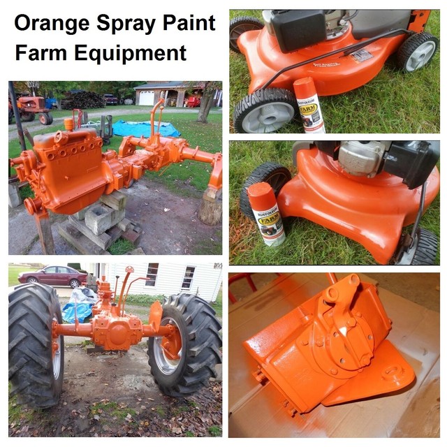 Orange Spray Paint Coating Gloss For Tractors Farm Implements Lawn Mowers Metal eBay