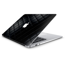 Skin Decal Wrap for Macbook Air 13 Inch 13" - Black Leather Chesterfield
