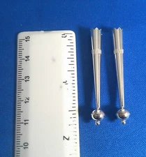 ONE pair NEW Sterling Silver Short BOLO TIPS 6mm bead .925 bola tips SHIPS FREE