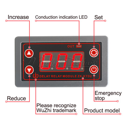 DC 5V-30V Time Relay Switch Trigger Cycle Timing Delay Relay Module ZK-KTD2