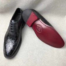 Men?s Genuine AIIigator Skin Business Dress ShoesMen's Shoes Leather Handmade