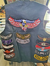 HOG PATCH HARLEY DAVIDSON VEST SIZE M - GENTLY WORN PATCHES ARE WORTH MORE