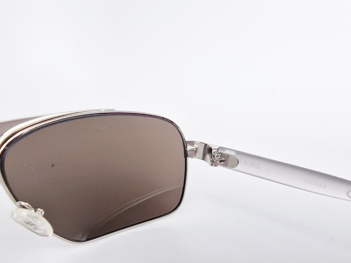 Guess Aviator Sunglasses GU6512-06C-66 Silver Smoke Mirror Lens