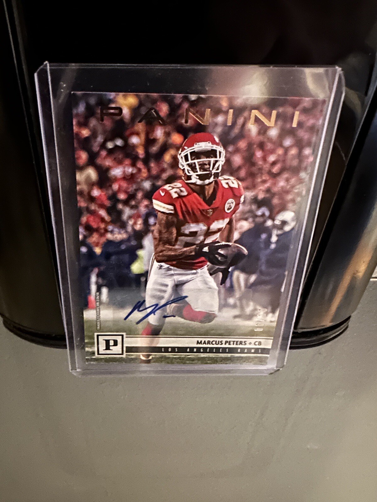 2018 Panini Marcus Peters #159 Gold Knight Autographs AU /10