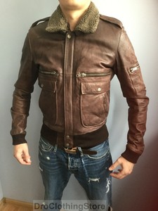 jaqueta bomber couro masculina