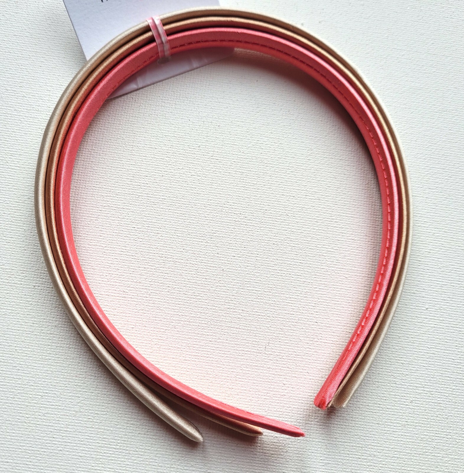 NEW 3 Pack 1cm Satin Fabric Aliceband Silver Gold Fuchsia Pink Headband Hair
