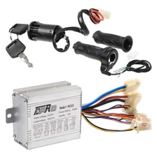 24V 350W Brush Motor Controller Throttle Keylock for Electric Scooter E Bike ATV