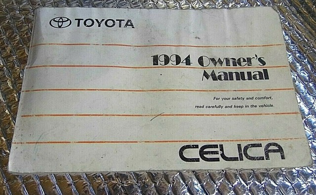 Factory Owners Manual Vintage 1994 Toyota Celica | eBay